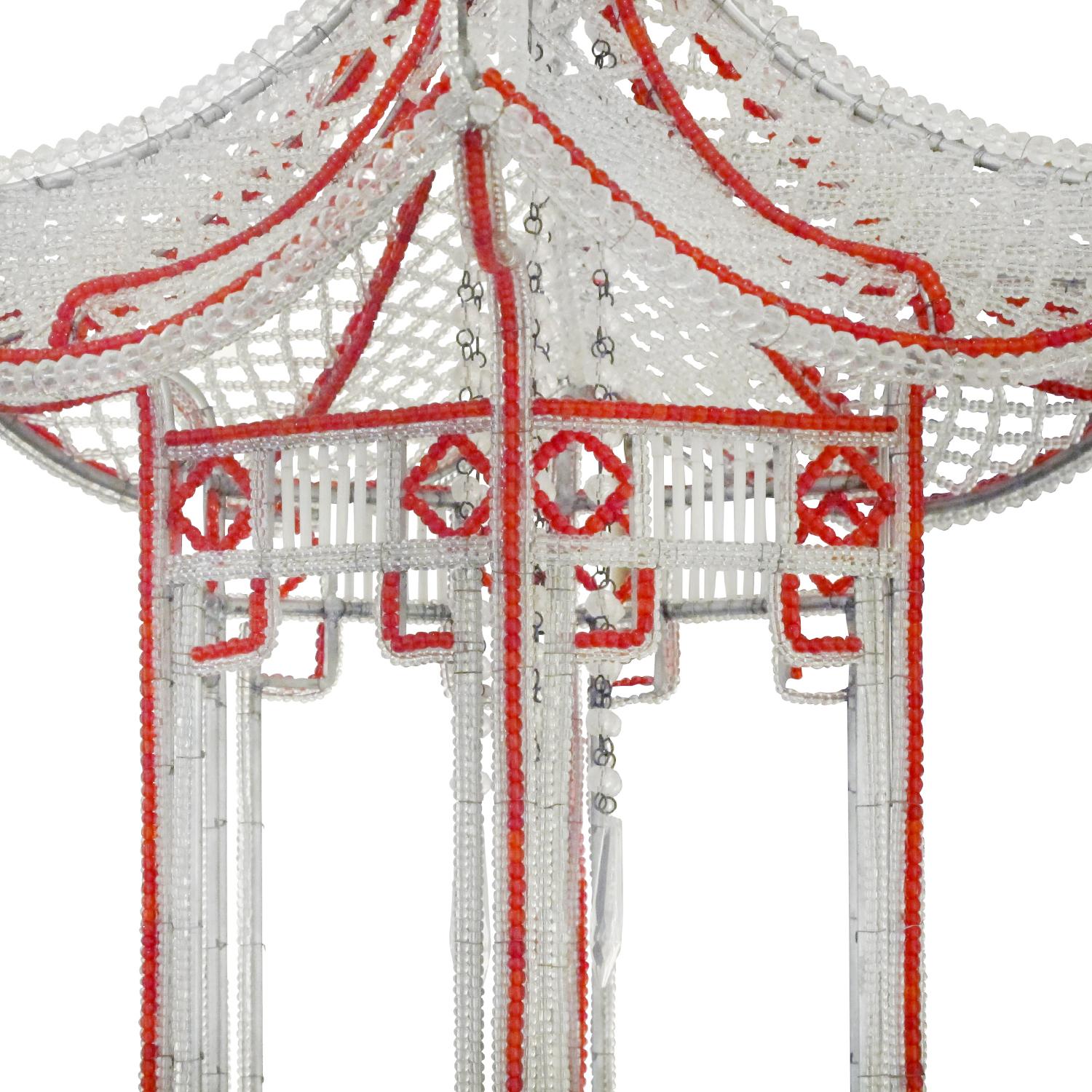 Art déco Lampe pagode en cristal Art Déco française du 20e siècle Attribuée à la Maison Baguès en vente