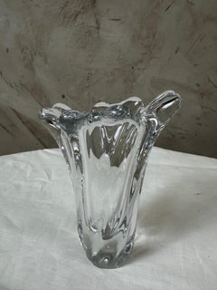 20th century French Art Deco Crystal Vase By Baccarat