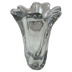 20th century French Art Deco Crystal Vase By Baccarat
