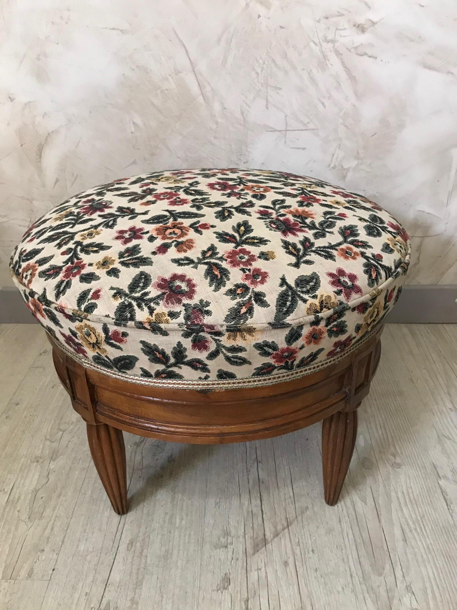 20th Century French Art Deco Footstool, 1930s In Good Condition In LEGNY, FR