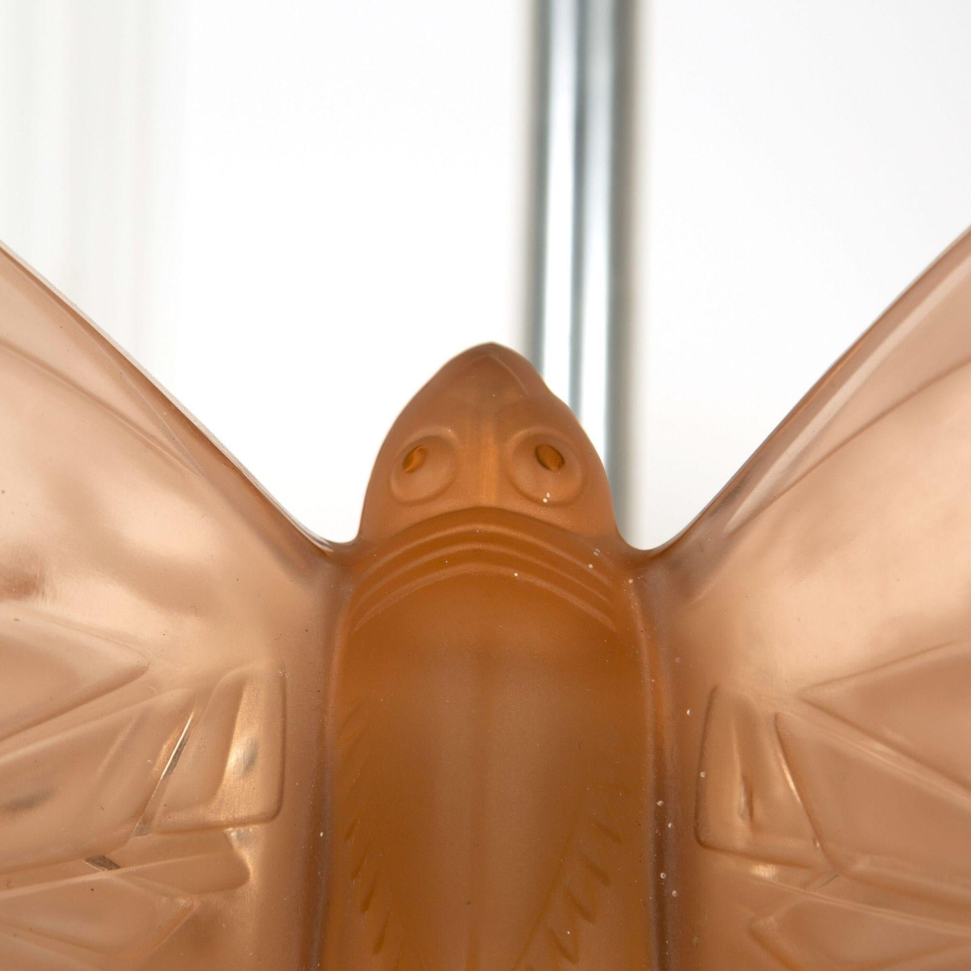 Milieu du XXe siècle Lampe papillon en verre Art Déco français du 20e siècle en vente