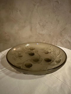 20th century French Art deco Glass Fruit Decorative Bowl, 1930s