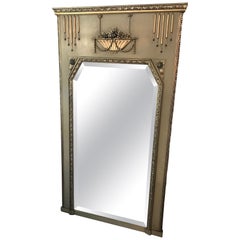 Vintage 20th century French Art Deco Golden Wood Mirror, 1930s