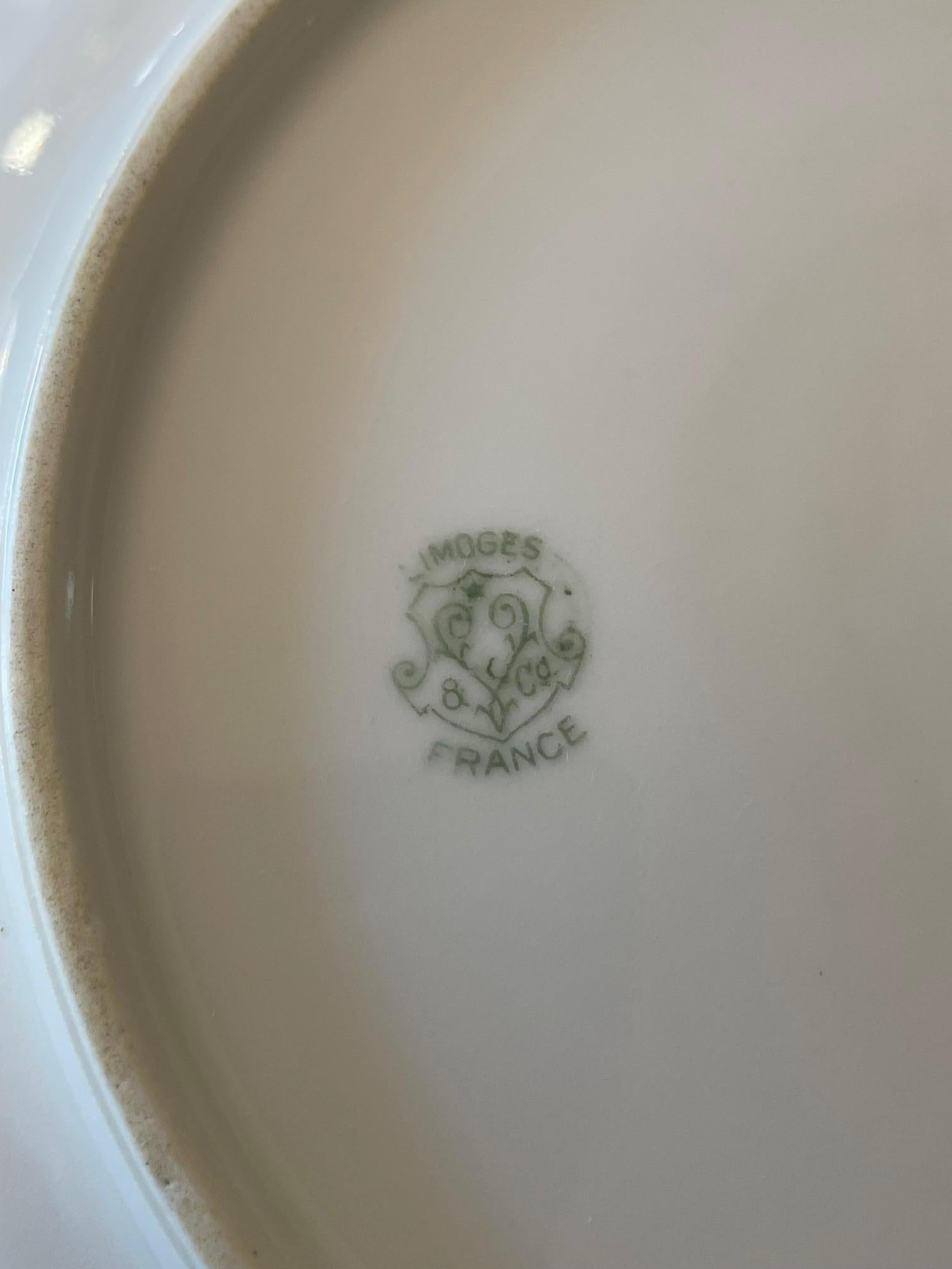 Servicio de mesa de porcelana francesa Art Déco Limoges del siglo XX 49 piezas en venta 5