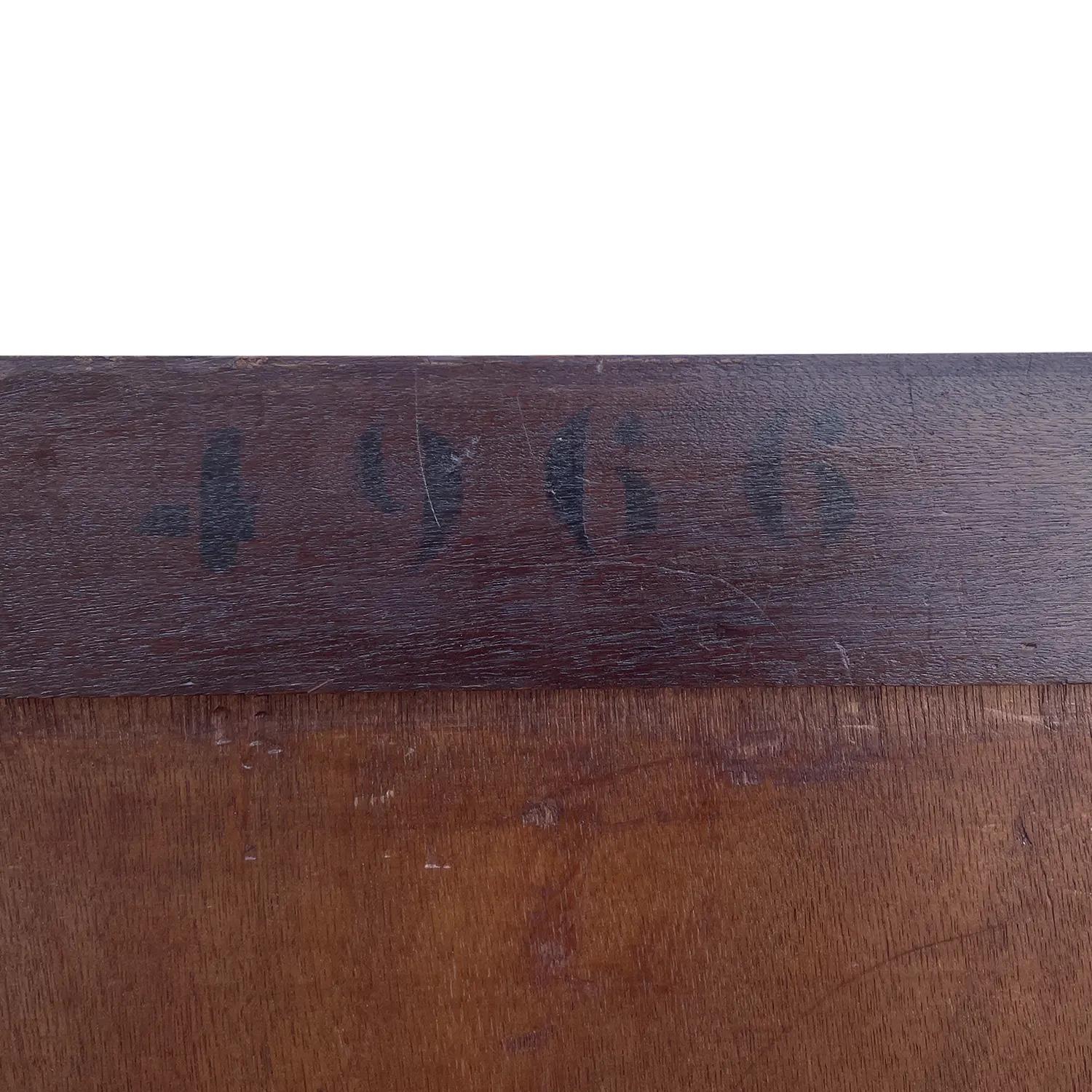 20th Century French Art Deco Mahogany Nightstand - Vintage Bedside Table For Sale 7