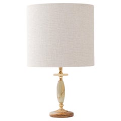 Vintage 20th Century French Art Deco Marble Table Lamp