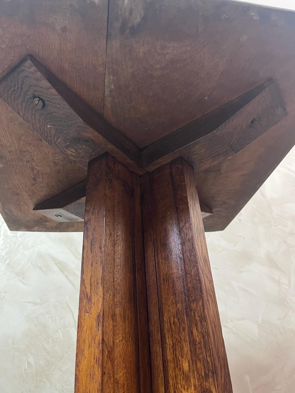 20th century French Art Deco Oak Gueridon, 1930s en vente 6