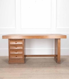 20th Century French Art Deco Pedestal Desk
