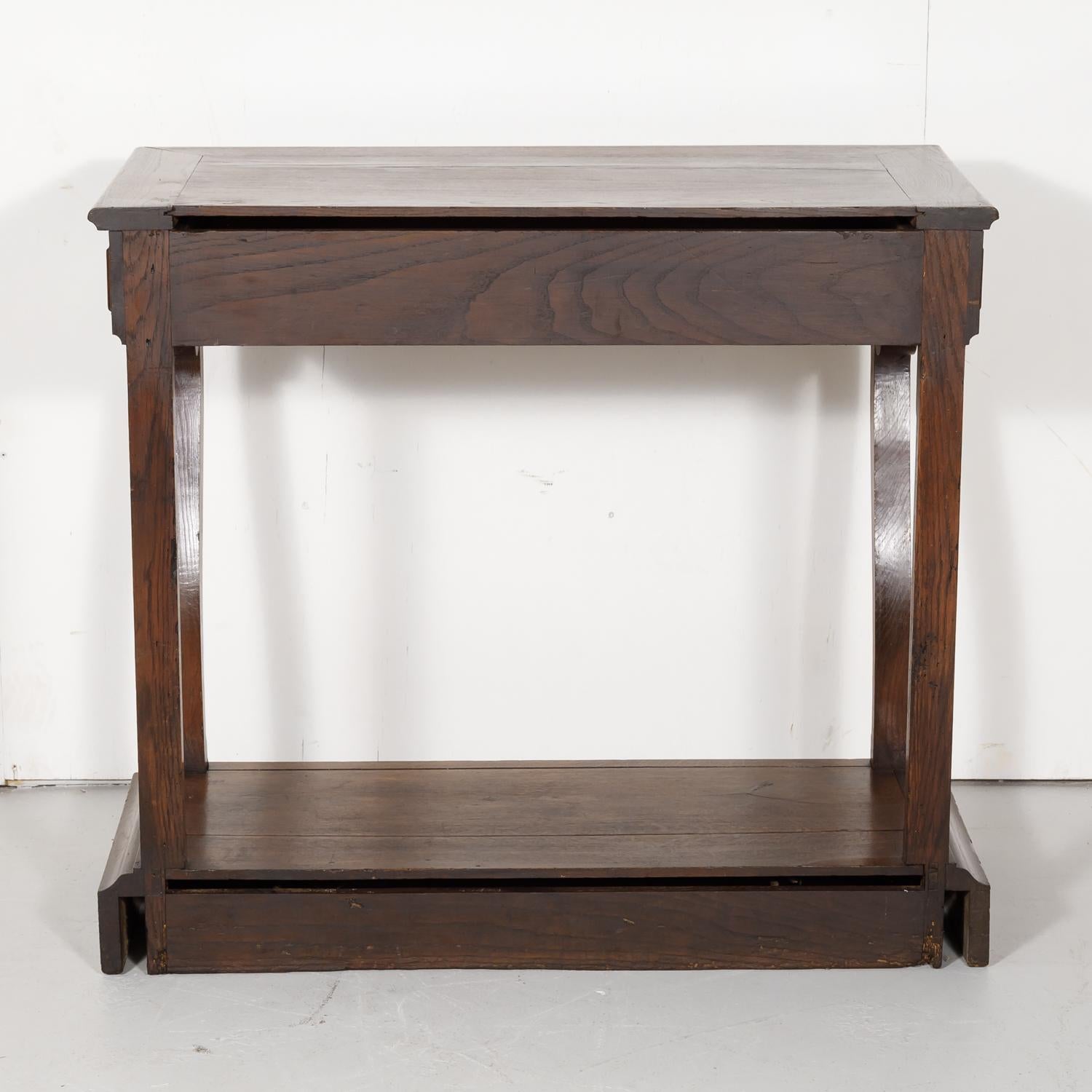 20th Century French Art Deco Period Oak Wall Console 12