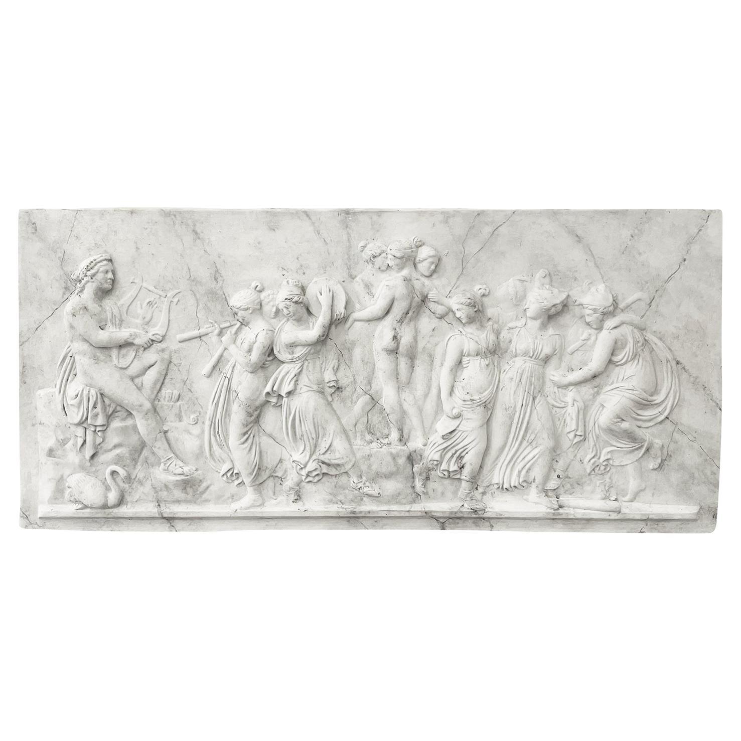 20th Century French Art Deco Plaster Wall Relief Of Apollo - Vintage Wall Décor For Sale