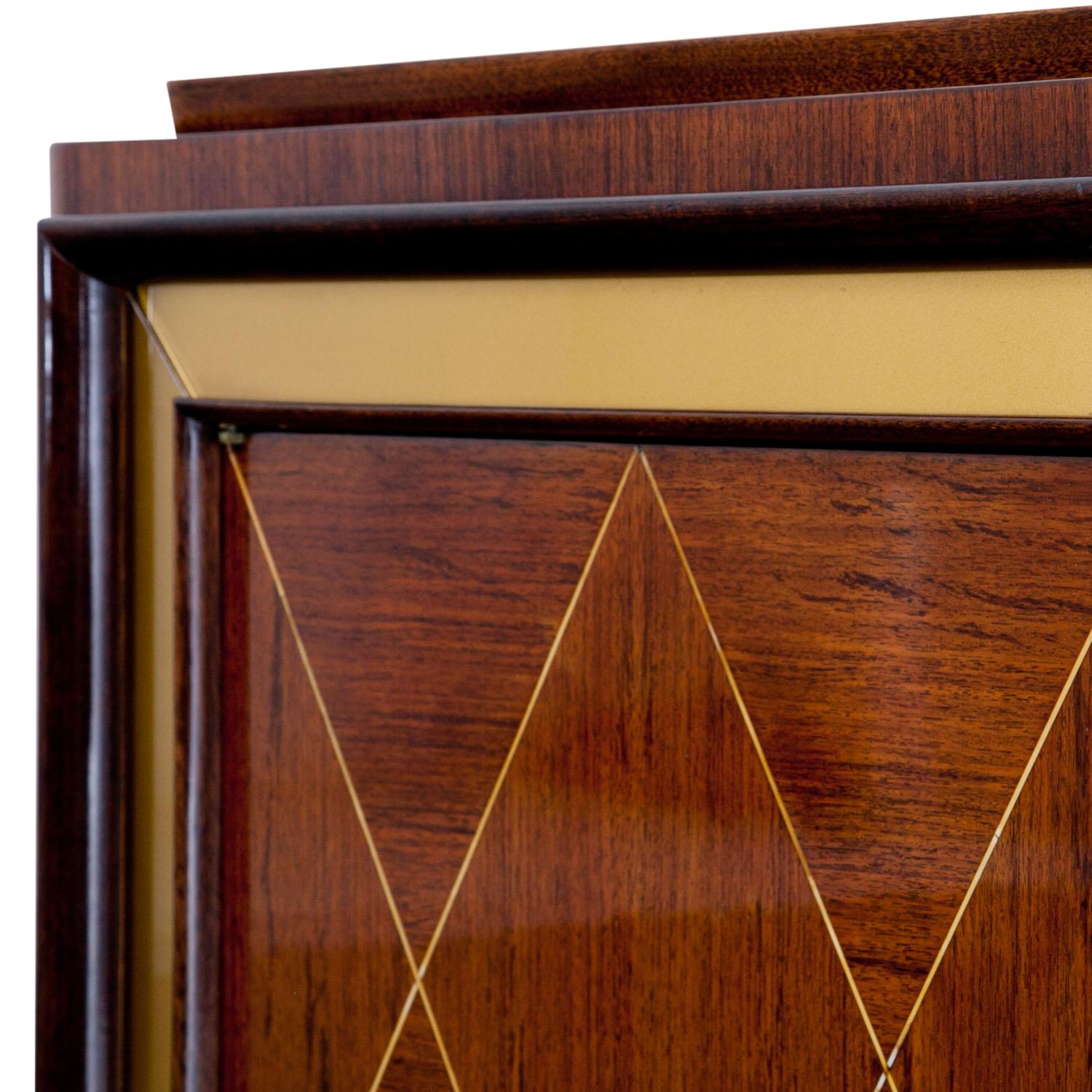 Hand-Crafted 20th Century French Art Deco Rambaudi-Dantoine Rosewood Cabinet by Jean Desnos For Sale