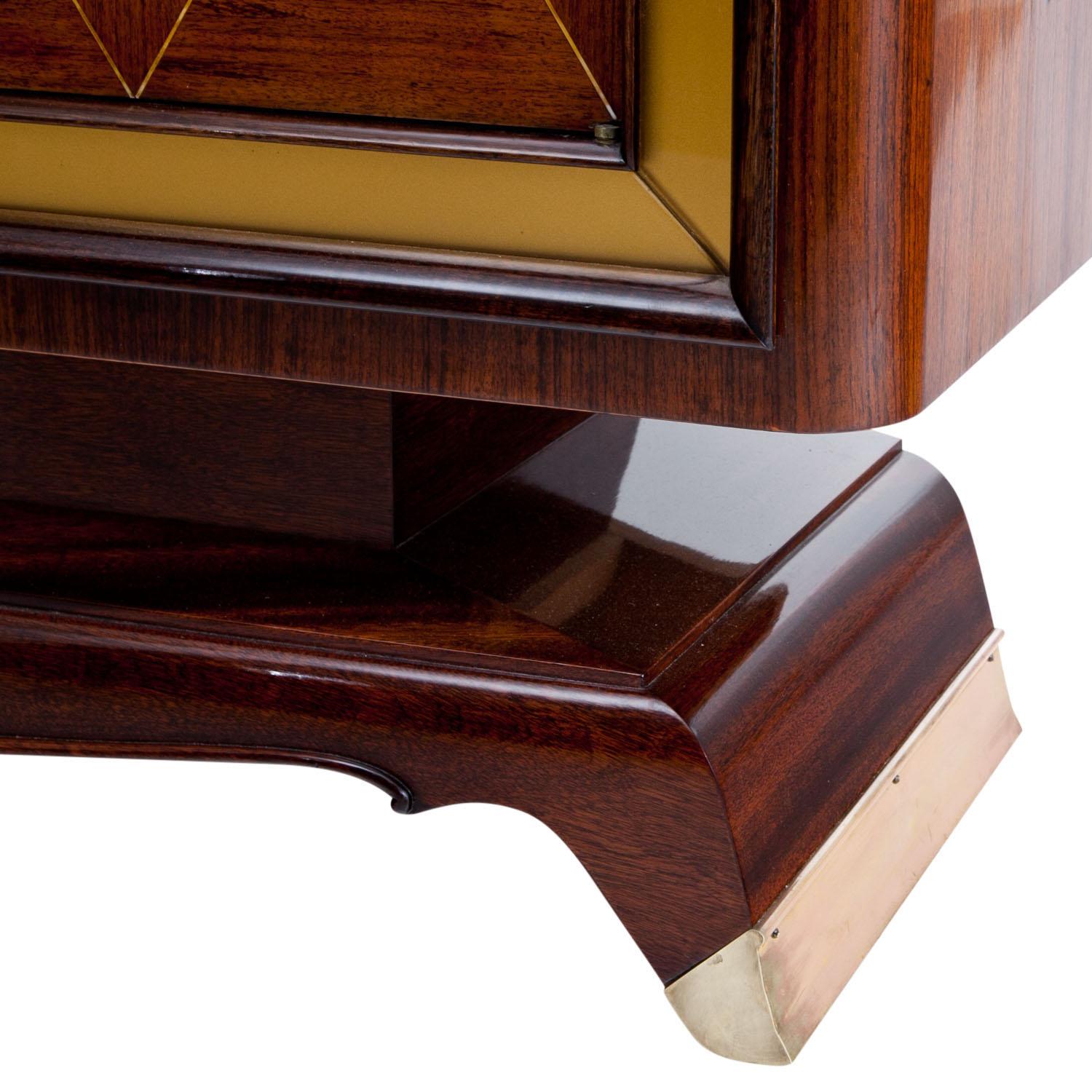 20th Century French Art Deco Rambaudi-Dantoine Rosewood Cabinet by Jean Desnos For Sale 4