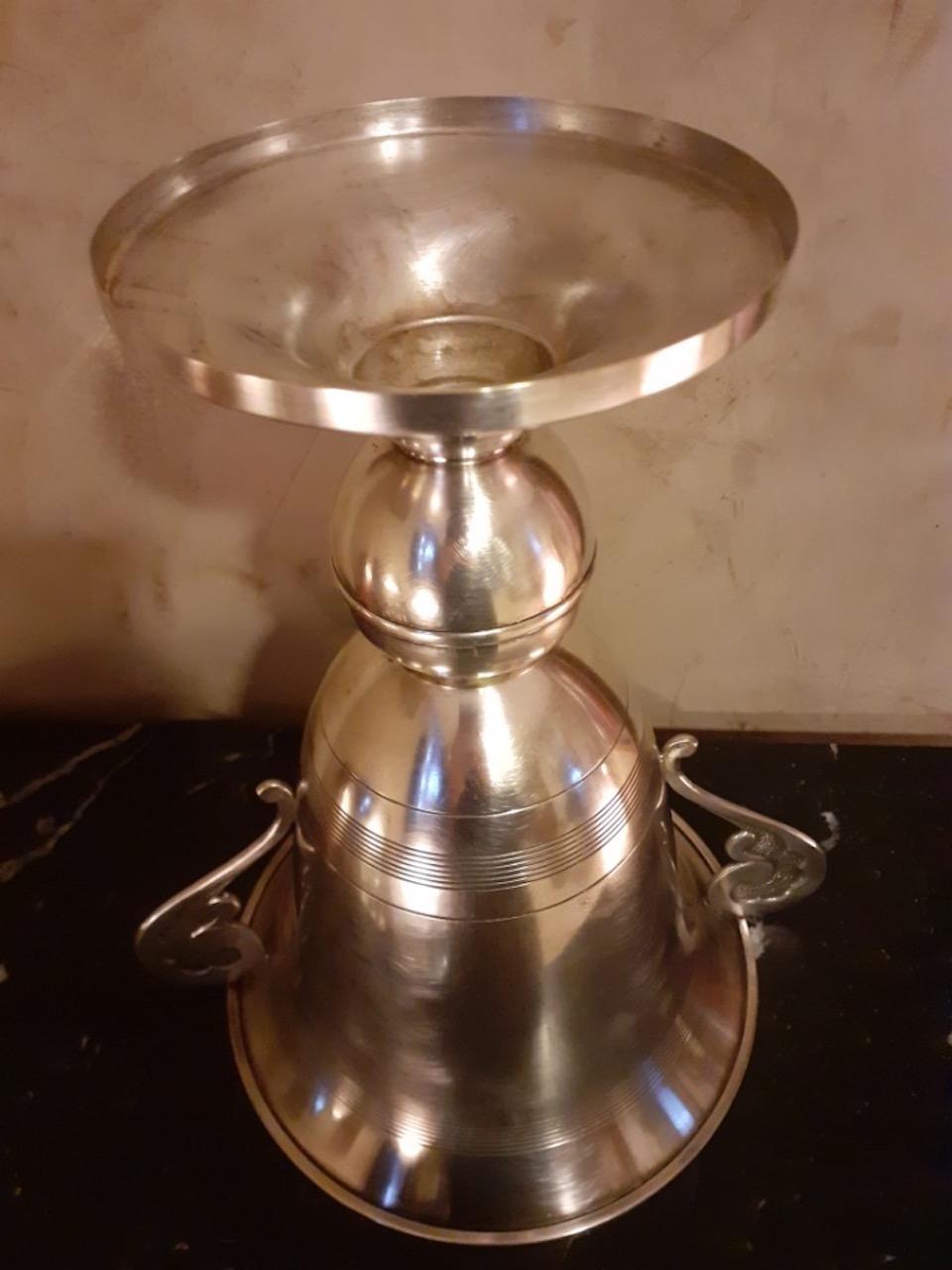 20th Century French Art Deco Silver Plate Champagne Bucket, 1930s In Good Condition For Sale In LEGNY, FR