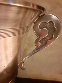 20th Century French Art Deco Silver Plate Champagne Bucket, 1930s