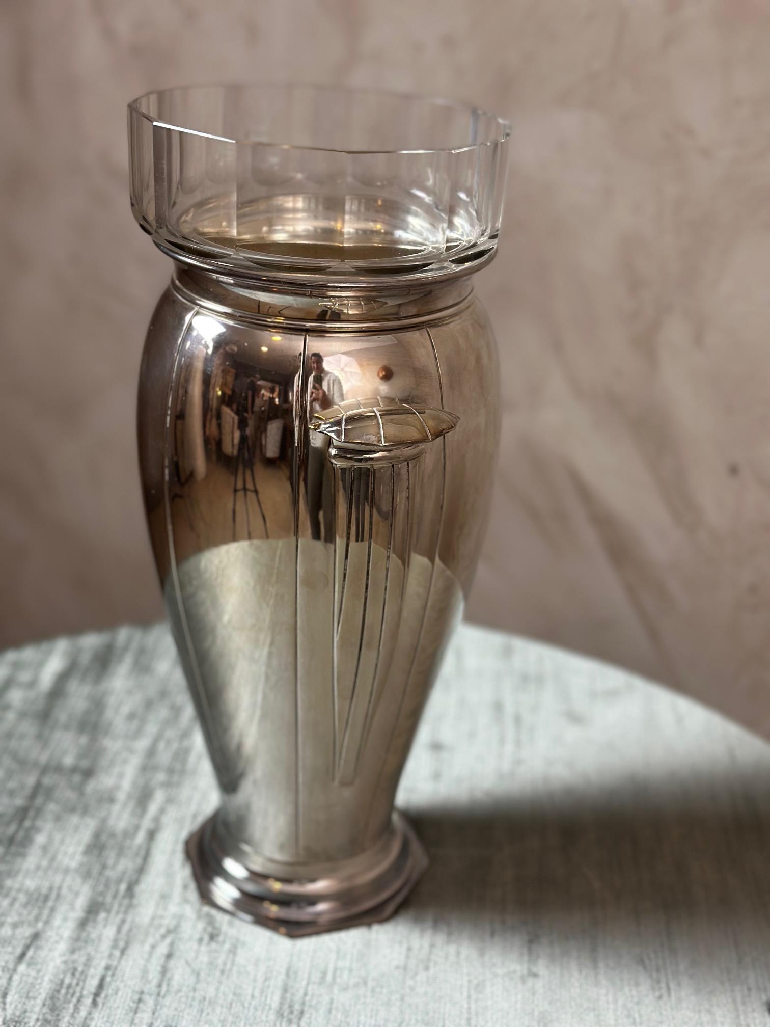 20. Jahrhundert Französisch Art Deco Versilbert Champagner Eimer, 1930er Jahre im Angebot 5