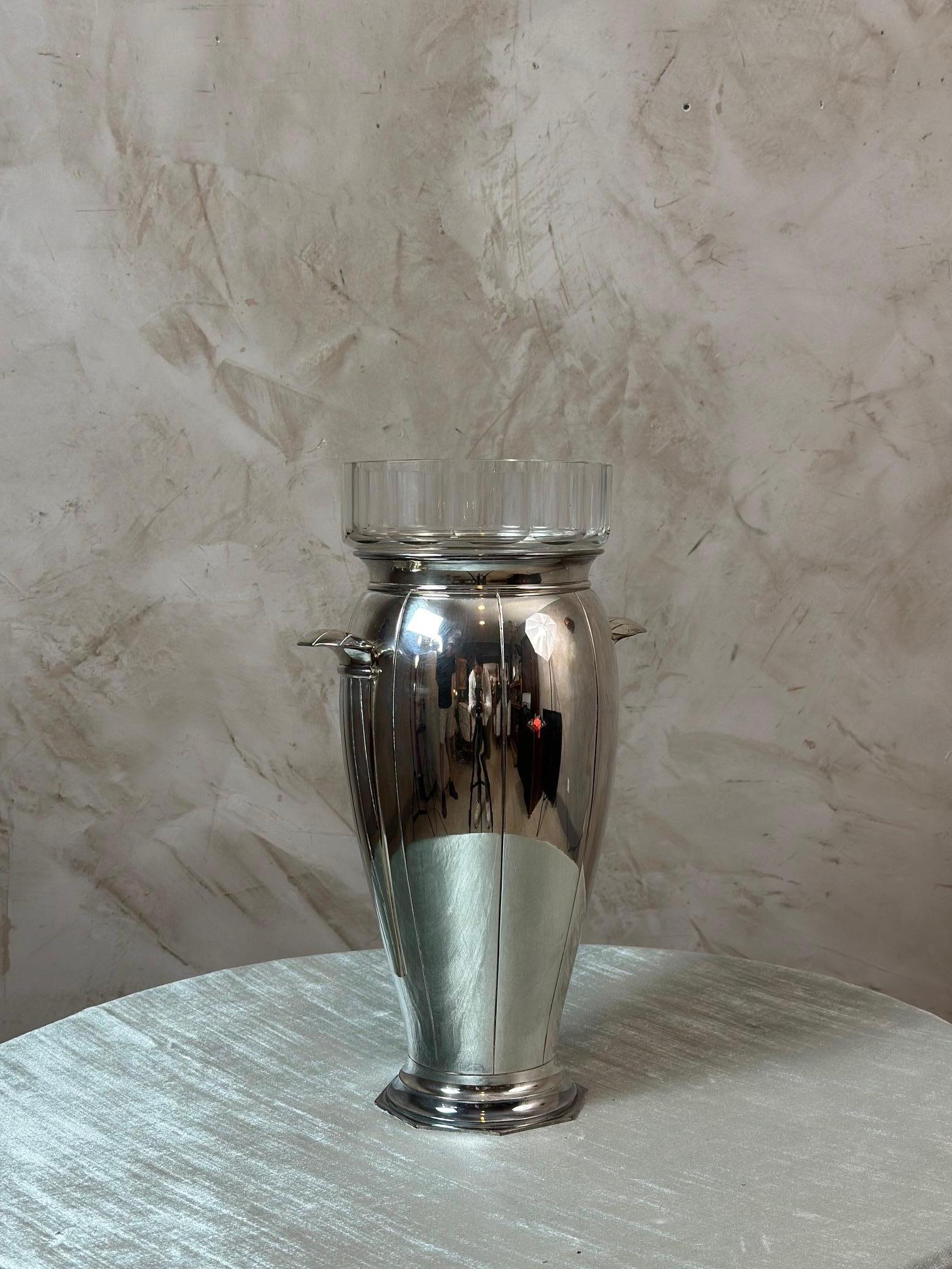 20. Jahrhundert Französisch Art Deco Versilbert Champagner Eimer, 1930er Jahre (Art déco) im Angebot