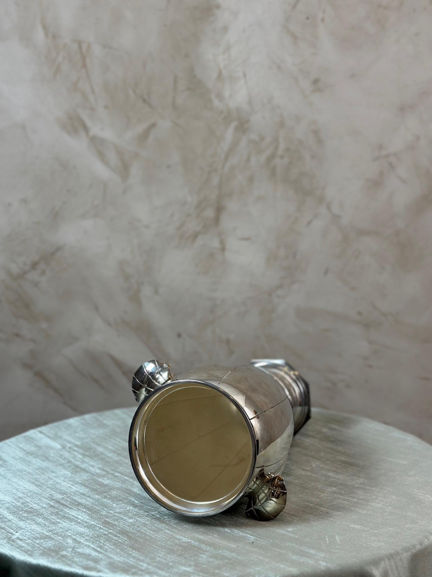 20. Jahrhundert Französisch Art Deco Versilbert Champagner Eimer, 1930er Jahre im Angebot 1
