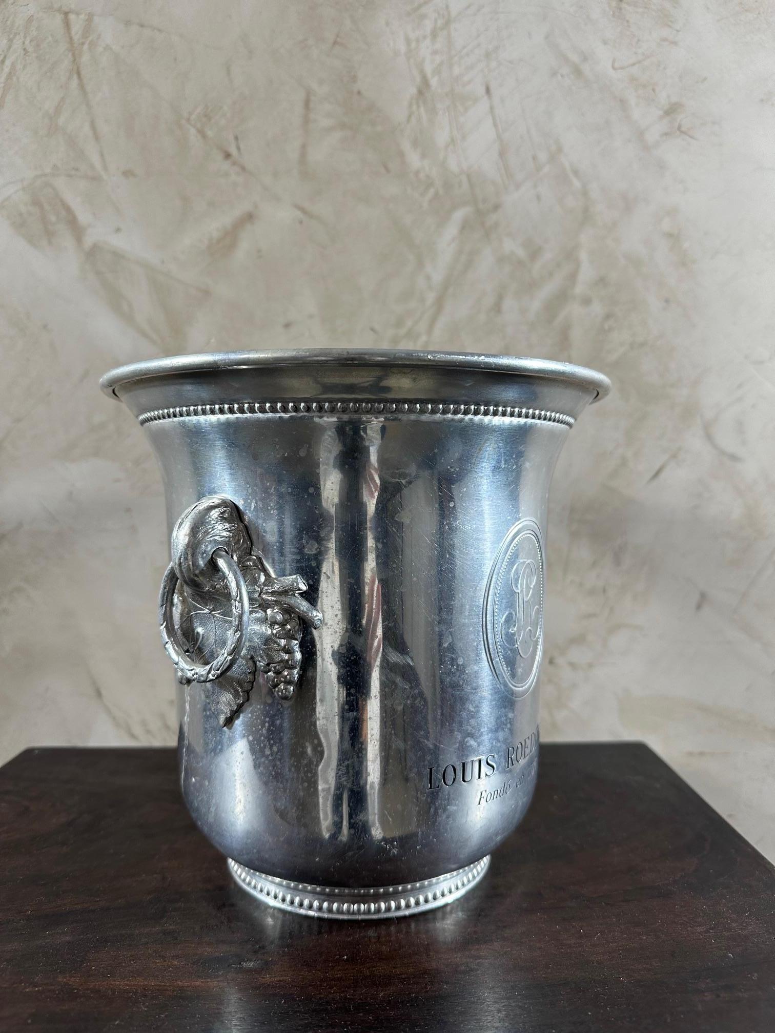 Art Deco 20th century French Art deco Silver Plated Louis Roederer Champagne Cooler