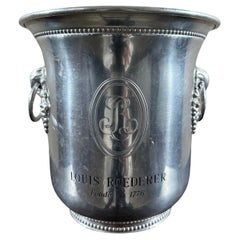 20th century French Art deco Silver Plated Louis Roederer Champagne Cooler