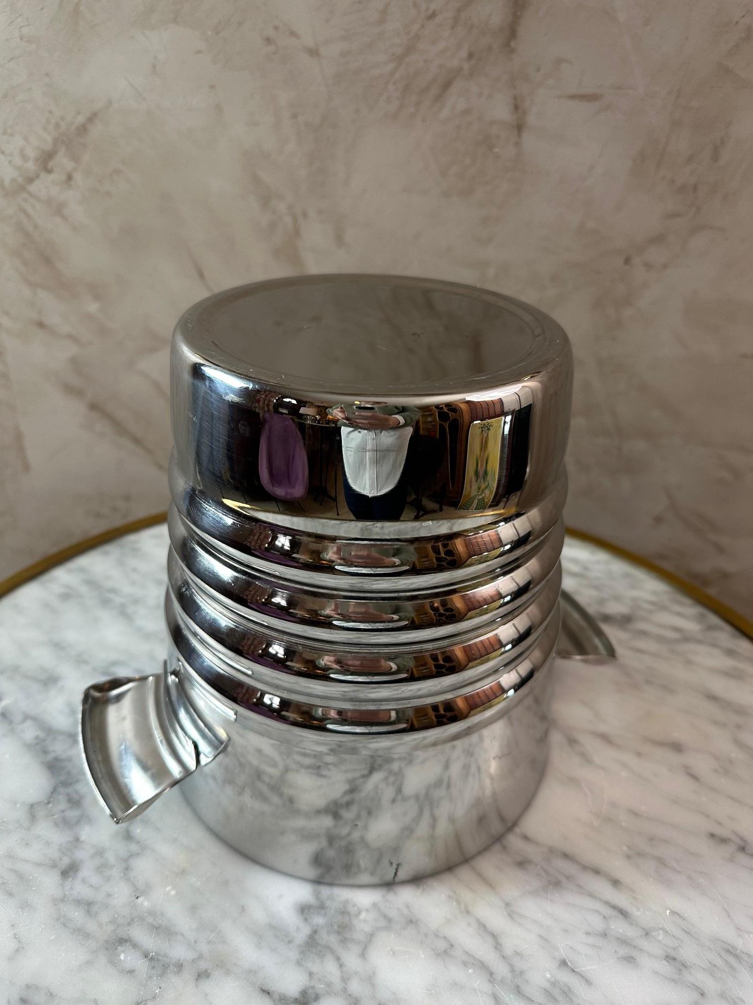 Raffreddatore per vino in argento Art déco francese del XX secolo, anni '30 in vendita 3