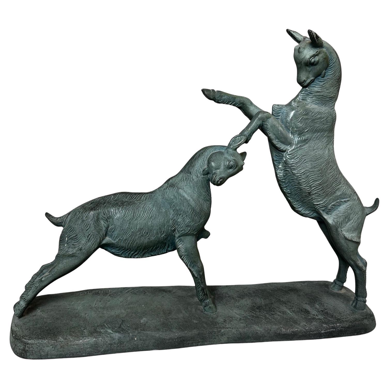 20th century French Art Deco Spelter Irénée Rochard Sculpture, 1930s For Sale