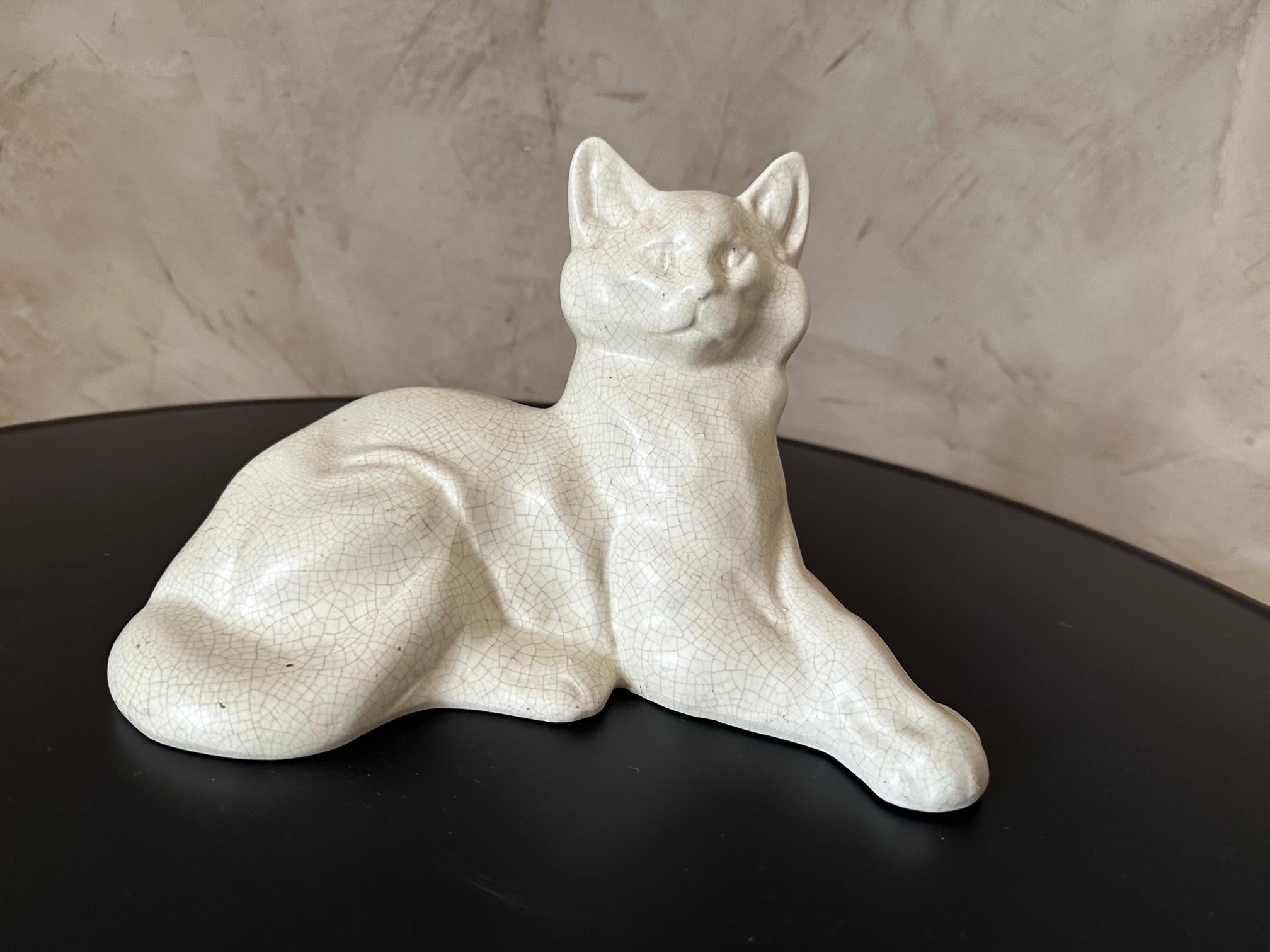 Period art deco kitten in St Clément ceramic signed Dax on the back.
Perfect condition and very good quality.
Rare piece.