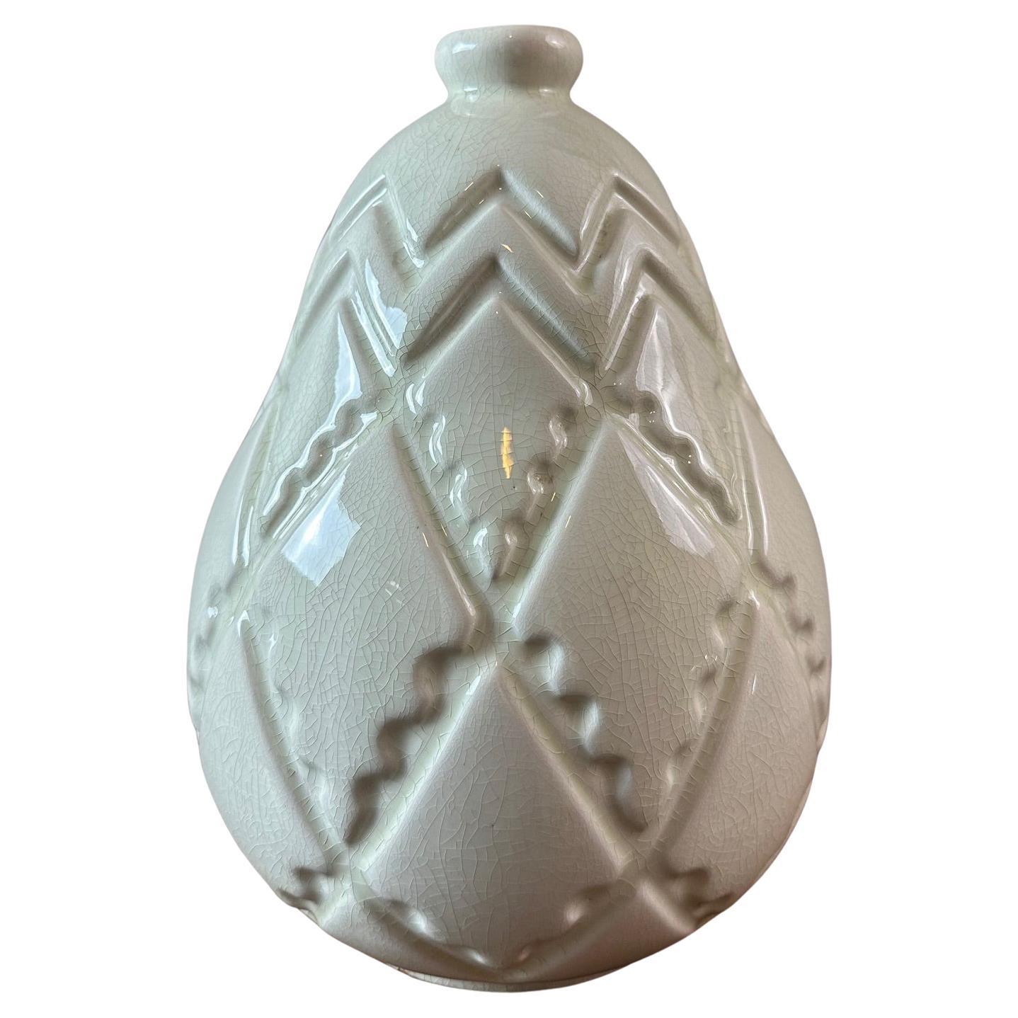 20th century French Art deco St clément Faience Vase, 1930s