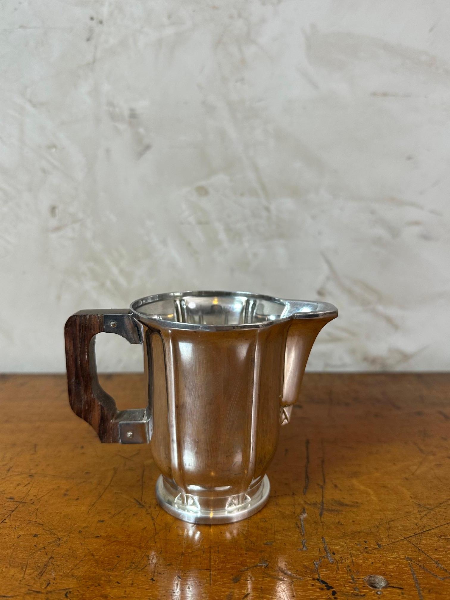 20th century French Art deco Tea and Coffee Silver plate Set, 1930s For Sale 5