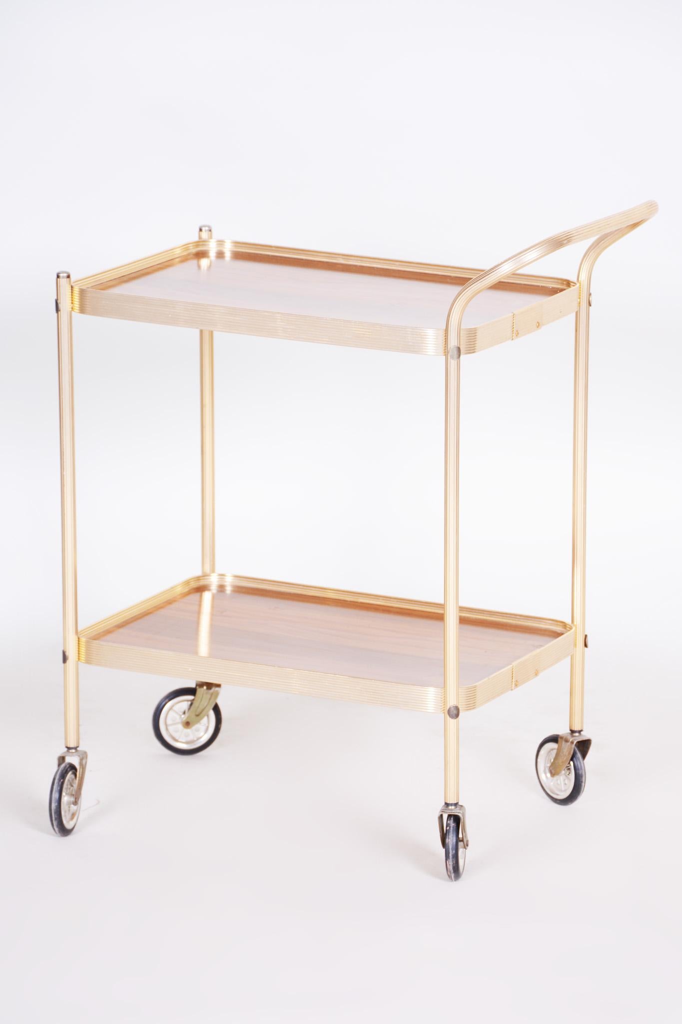 20th Century French Art Deco Trolley, Made Out of Brass Original Condition 1950s For Sale 1