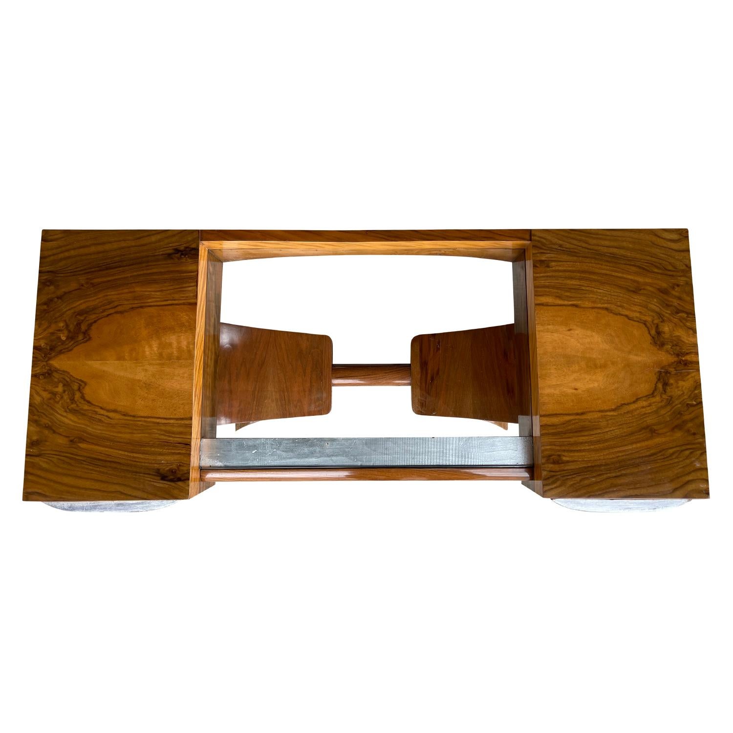 20th Century French Art Deco Walnut Coiffeuse Vanity by Émile-Jacques Ruhlmann For Sale 2