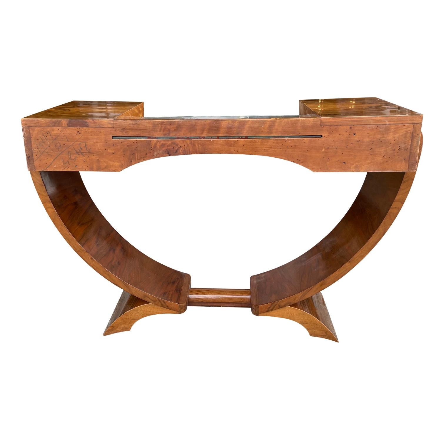 20th Century French Art Deco Walnut Coiffeuse Vanity by Émile-Jacques Ruhlmann For Sale 4