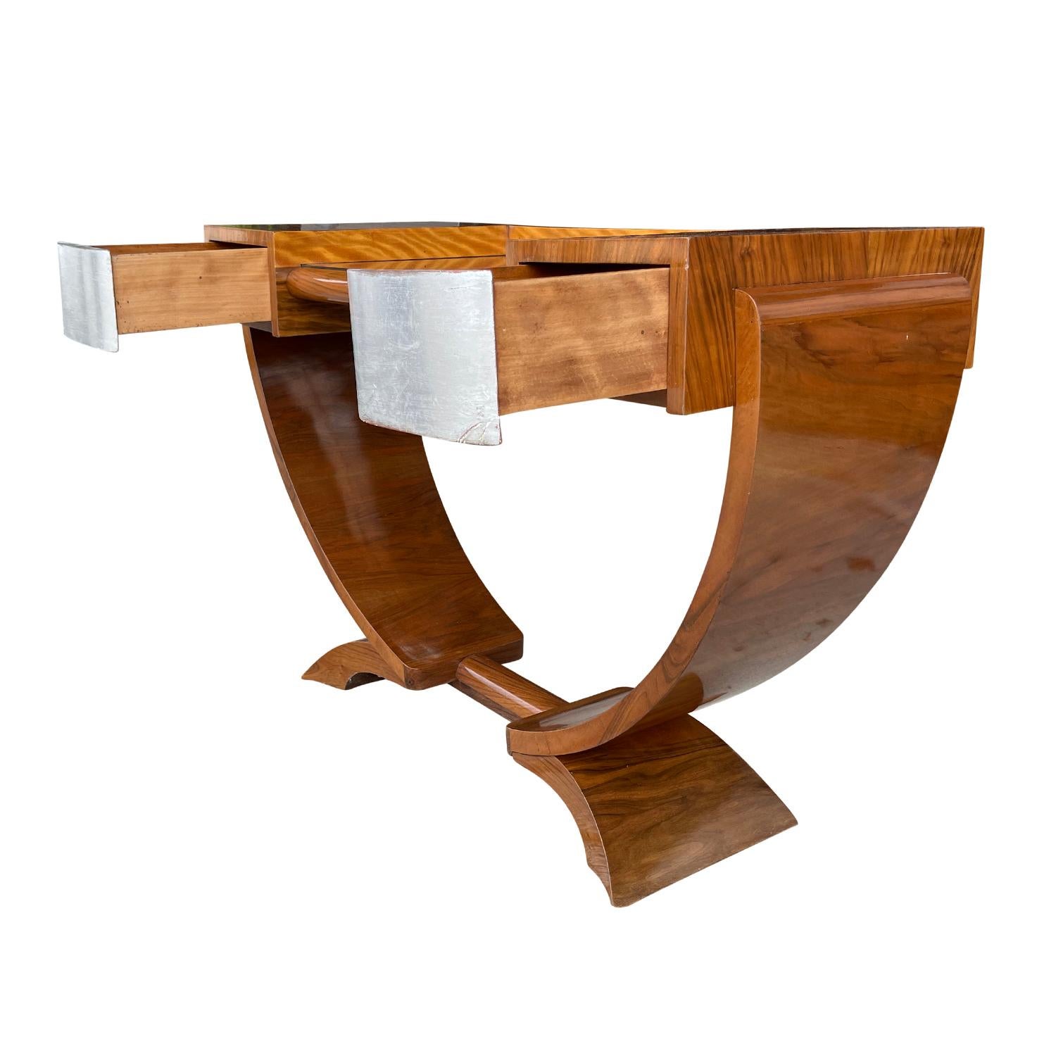 20th Century French Art Deco Walnut Coiffeuse Vanity by Émile-Jacques Ruhlmann For Sale 1