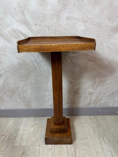 20th century French Art deco Walnut Pedestal, 1930s