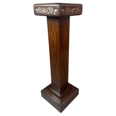 20th century French Art deco Walnut Pedestal, 1930s