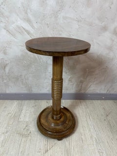20th century French Art deco Walnut Pedestal, 1940s