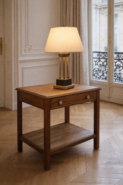 20th century French Art Deco Walnut Side Table, 1930s