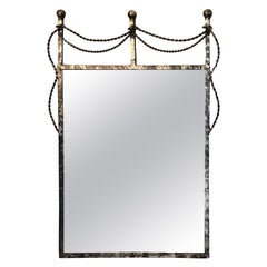20th Century French Art Deco Wrought Iron Mirror