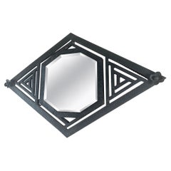 20th century French Art Deco Wrought Iron Wall Mirror, 1930s