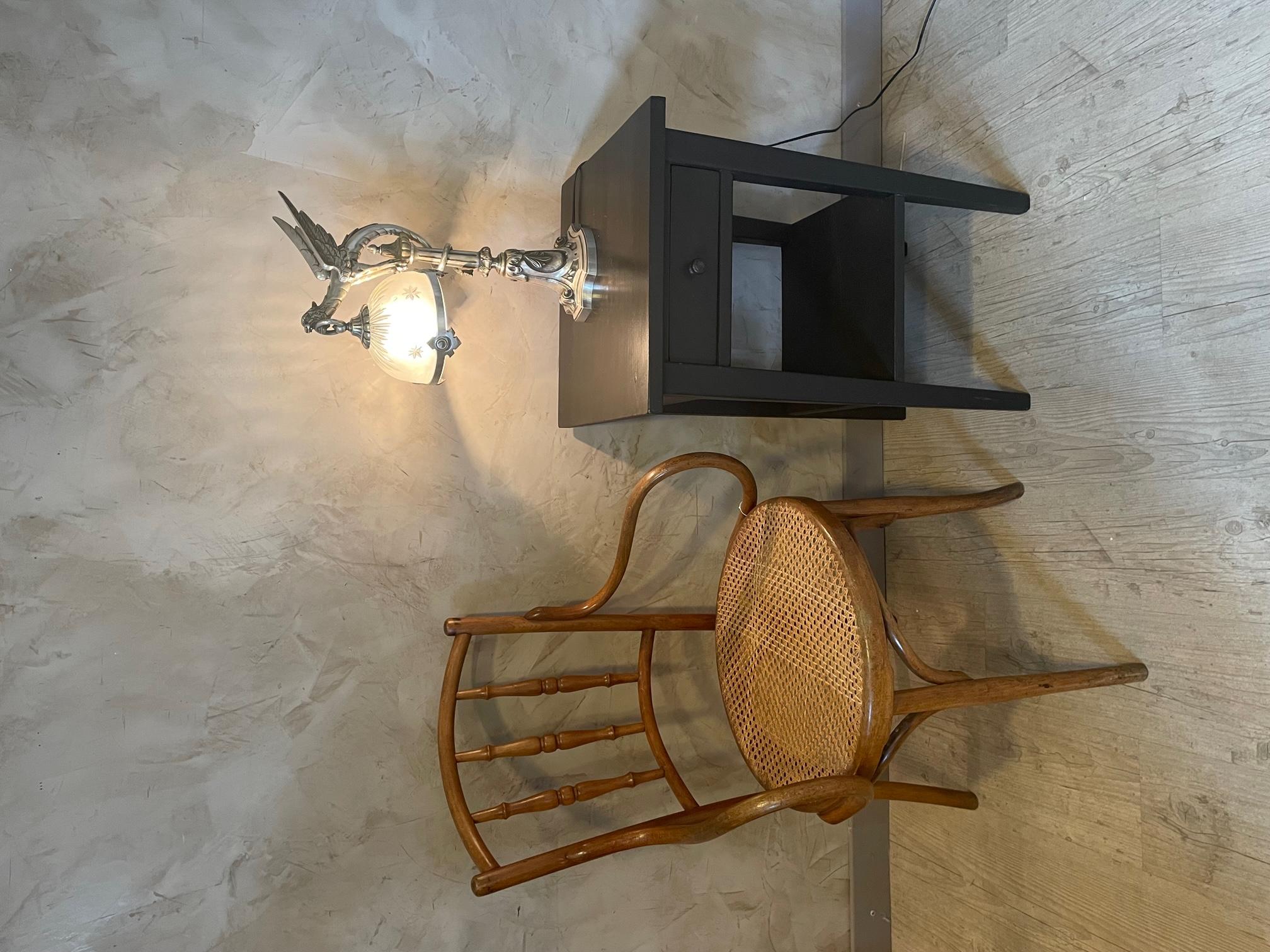 Lampe de table en bronze et verre Art Nouveau français du 20e siècle en vente 8