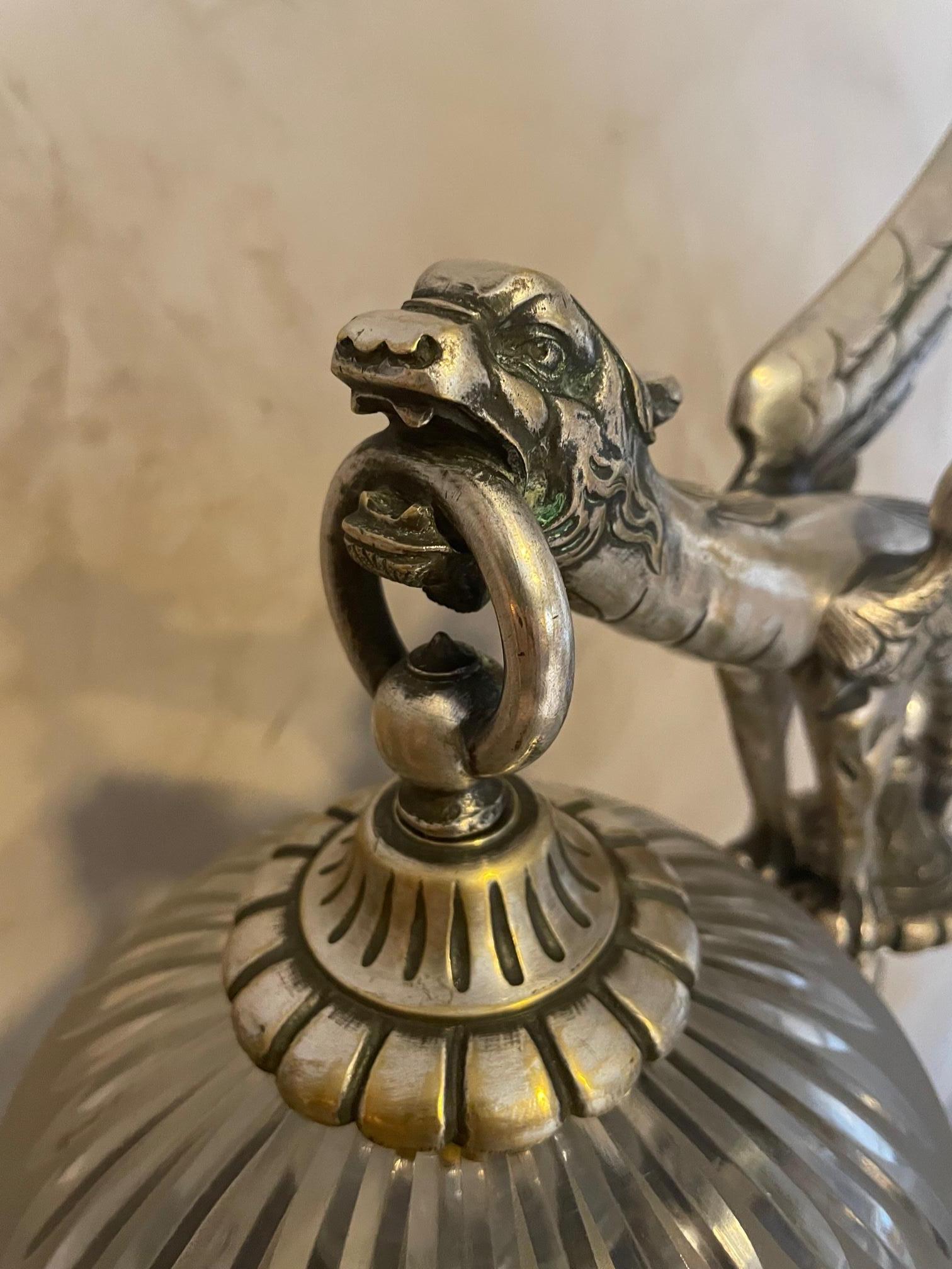 Lampe de table en bronze et verre Art Nouveau français du 20e siècle en vente 2