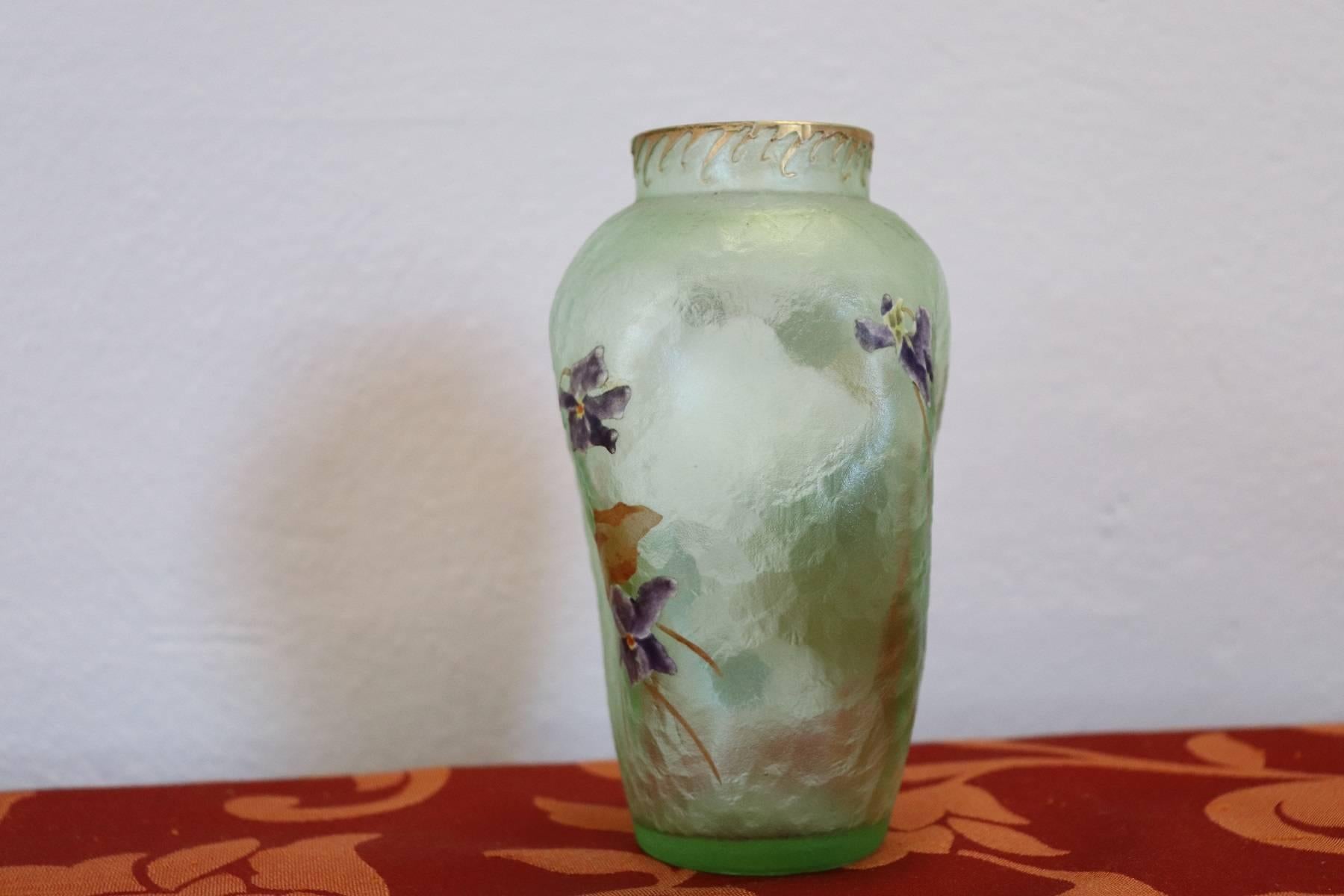 mont joye glass vase