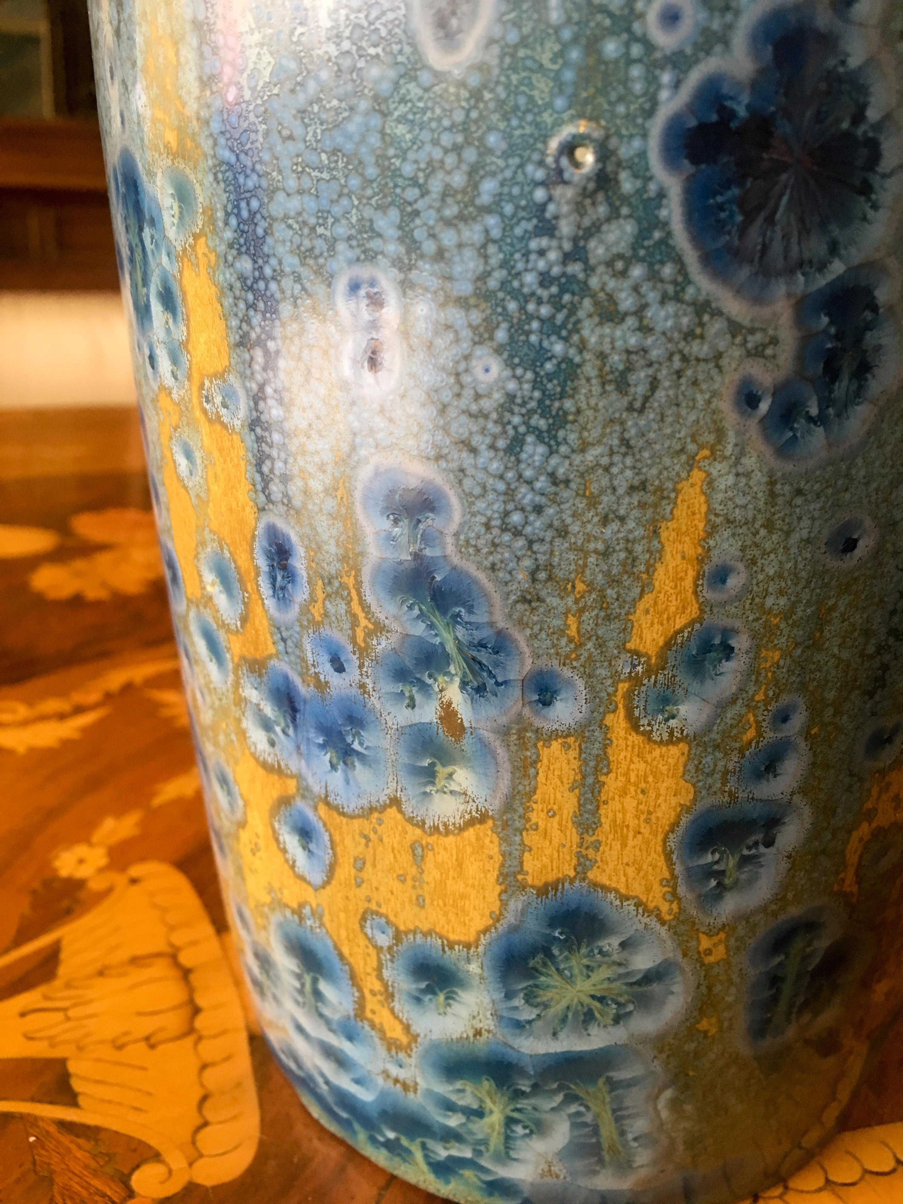 20th Century French Art Nouveau Pierrefonds Pottery Vase In Good Condition In Sofia, BG