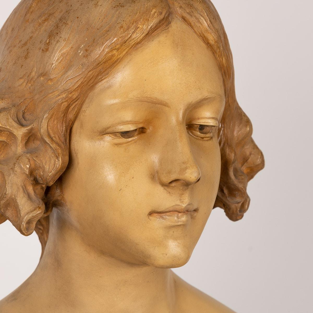 20th Century French Art Nouveau Terracotta Bust, A Gory, c.1900 For Sale 3