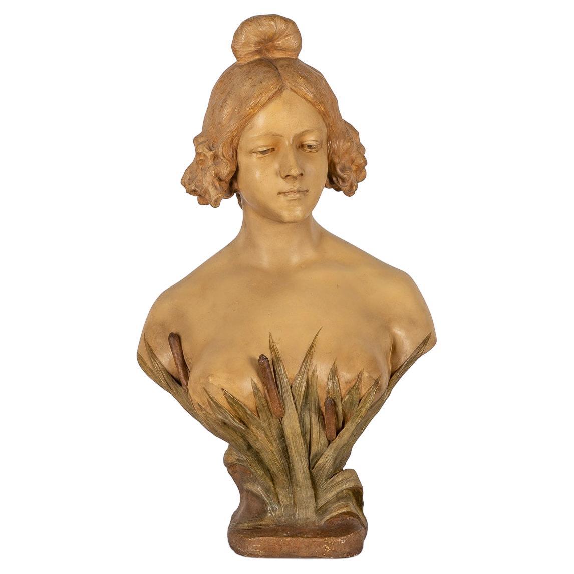 20th Century French Art Nouveau Terracotta Bust, A Gory, c.1900 For Sale