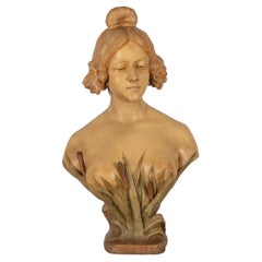 20th Century French Art Nouveau Terracotta Bust, A Gory, c.1900