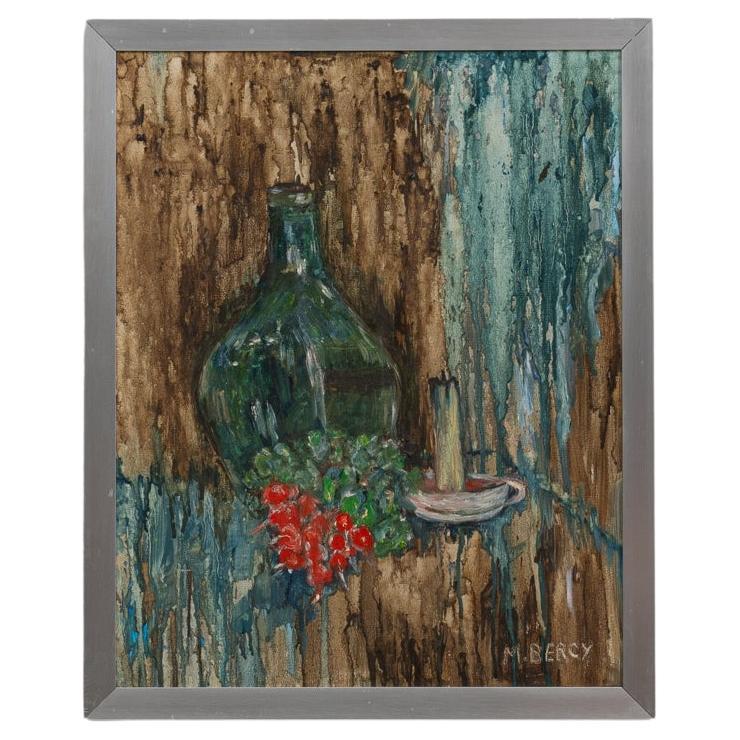 20th Century French Artwork With Metal Frame For Sale