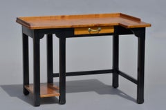 table ou bureau en bois asymétrique français du 20ème siècle