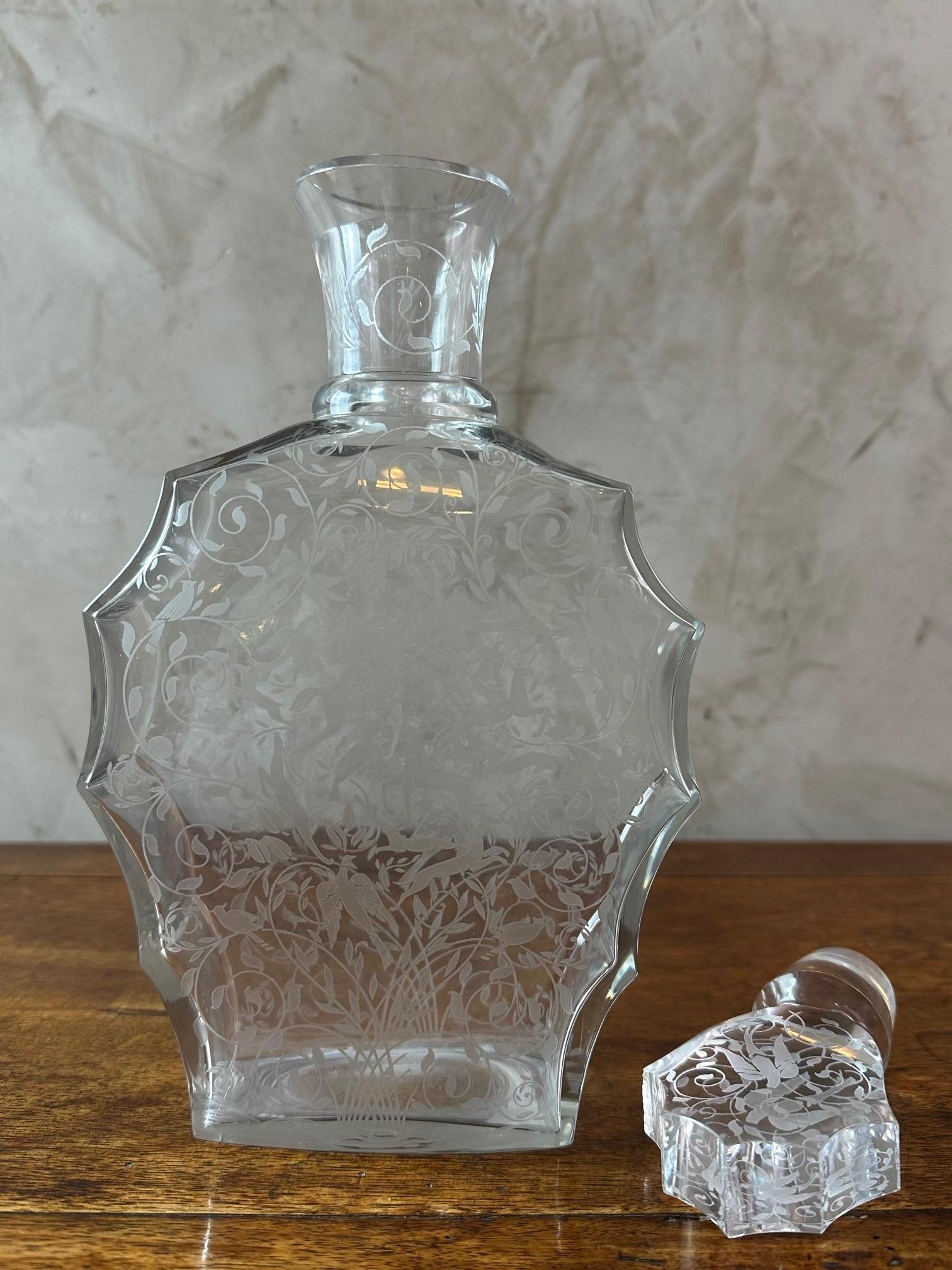 Carafe Djeddah modèle français du 20e siècle en cristal de Baccarat, années 1946 en vente 5