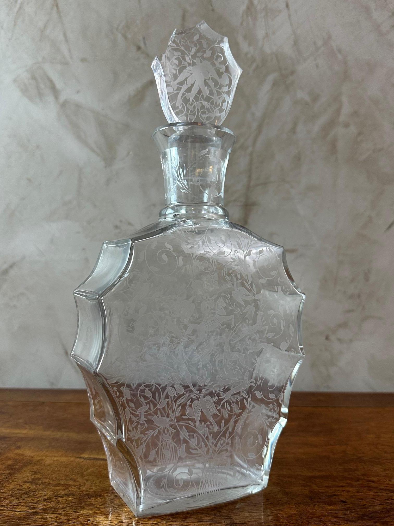 Carafe Djeddah modèle français du 20e siècle en cristal de Baccarat, années 1946 en vente 6