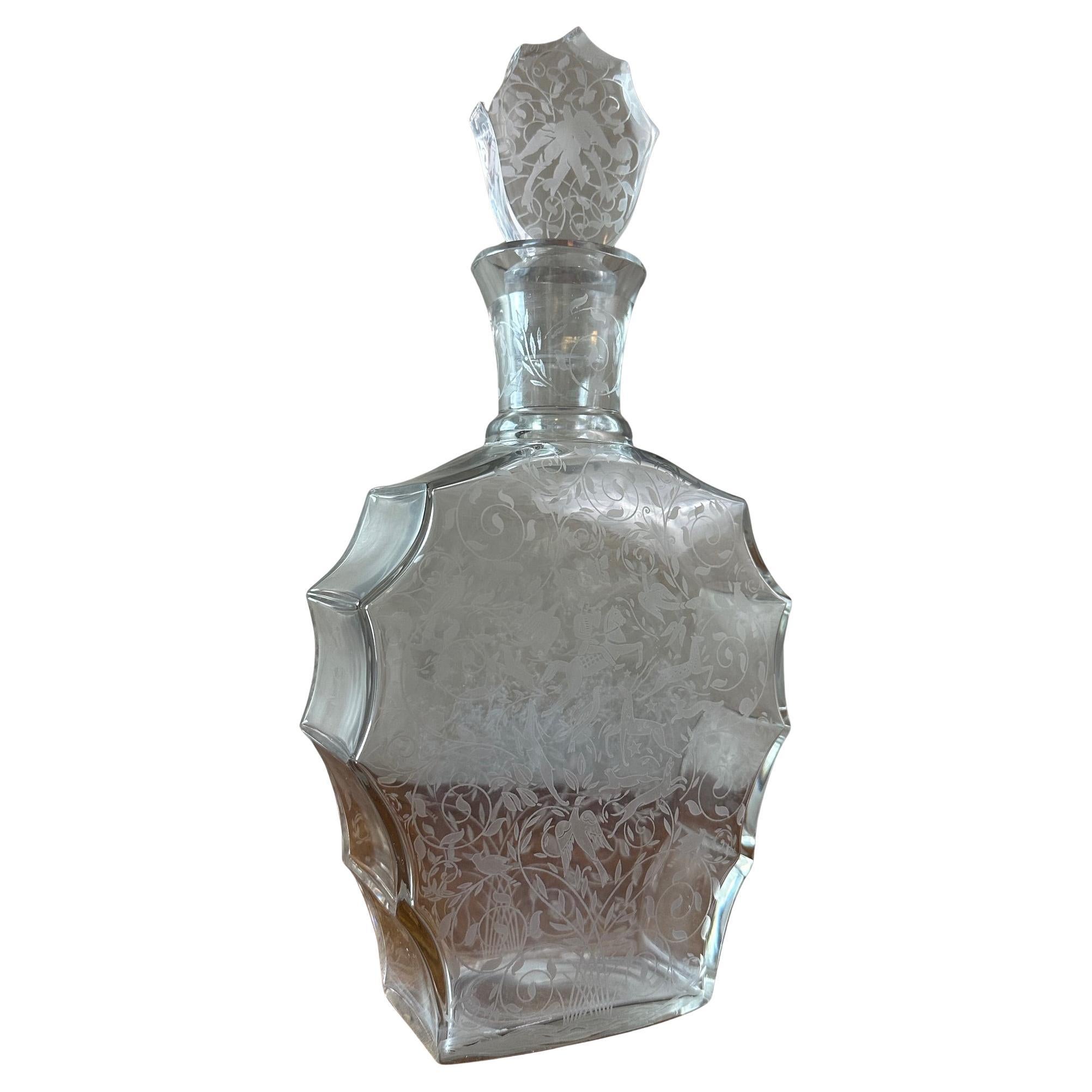 Caraffa di cristallo Baccarat francese del XX secolo, modello Djeddah, anni '46